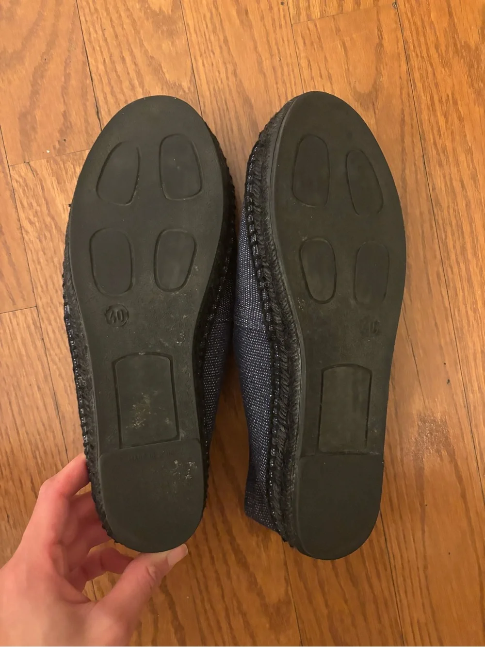 Kenzo Navy Espadrilles with White Tiger Embroidery